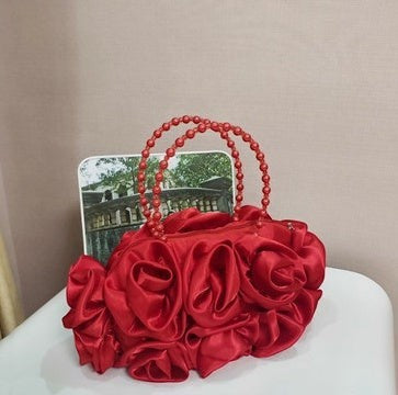 Rose Satin Purse