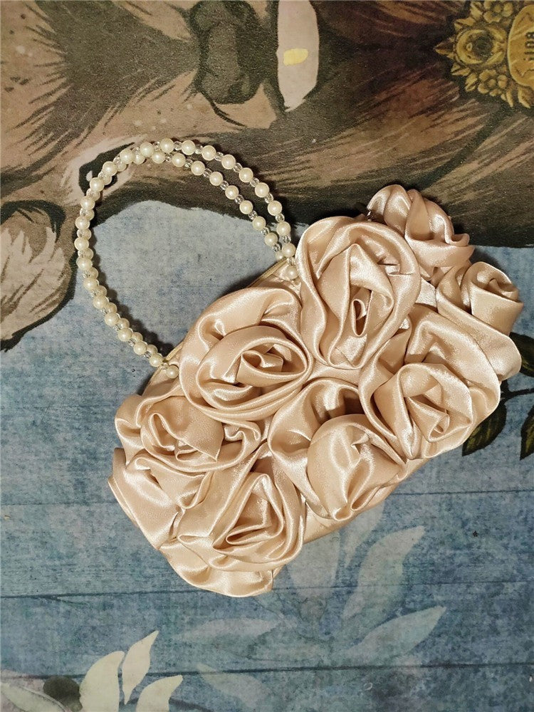 Rose Satin Purse