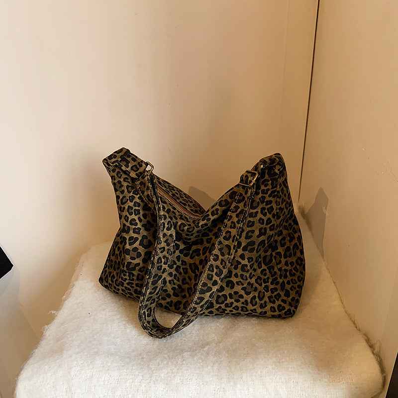 Large Capacity Leopard-Print Shoulder Crossbody Bag