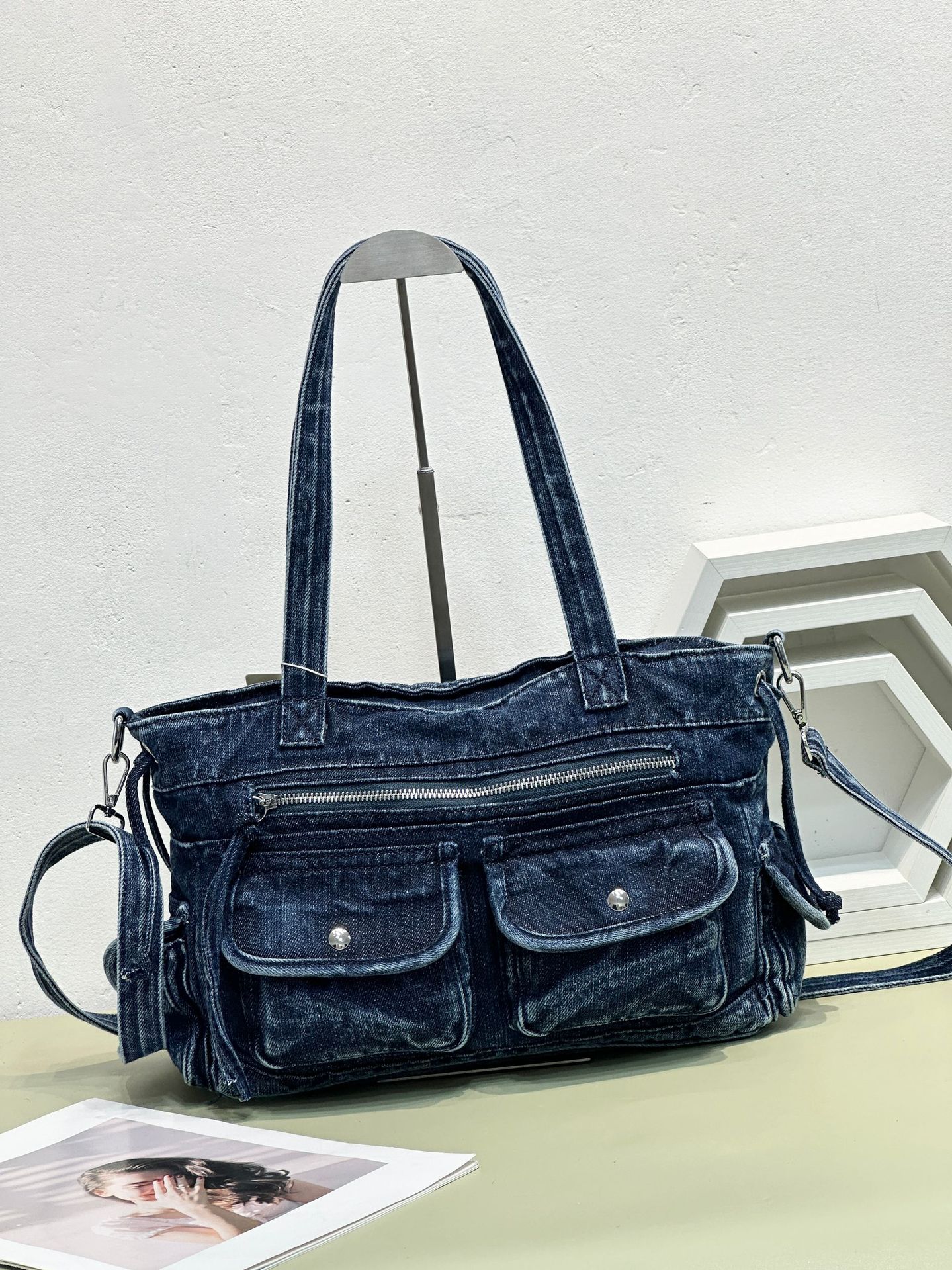 New York Denim Womens Shoulder Bag