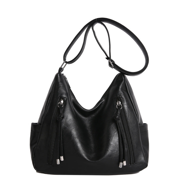 Capacity - Leather Oil-Soft Shoulder Bag