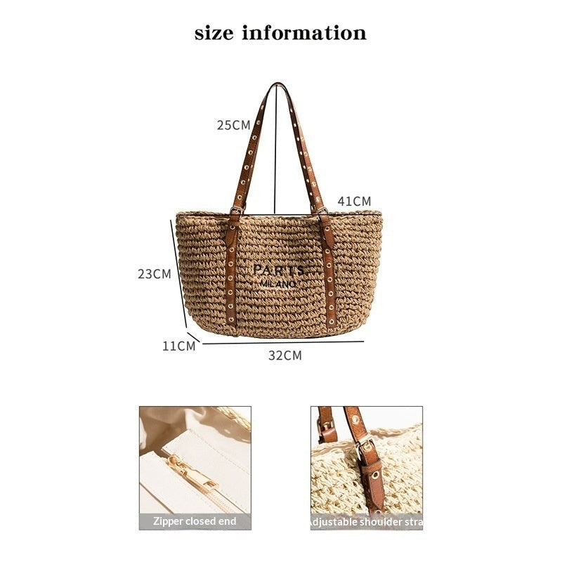 Minimalist Straw Bag