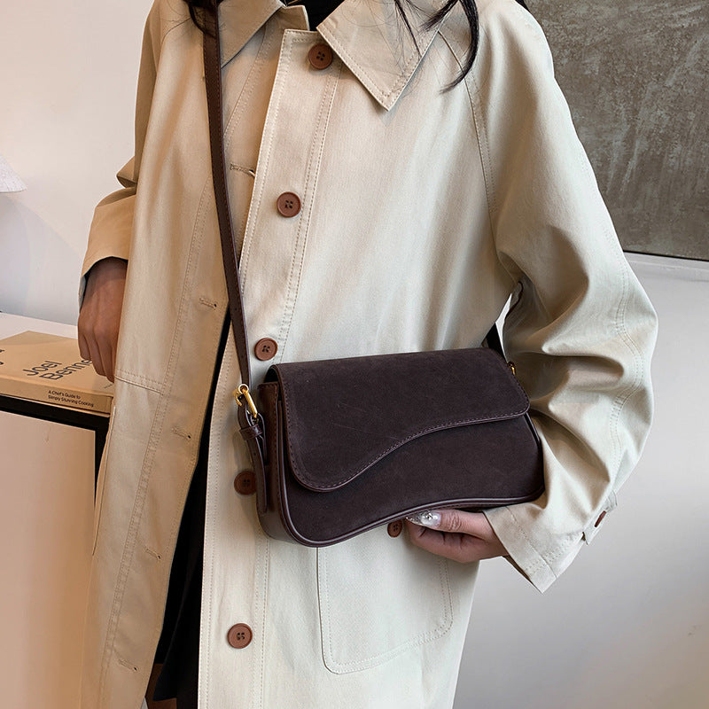 Retro Matte Shoulder Bag For Women