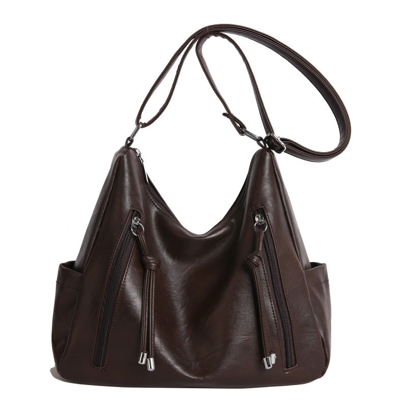 Capacity - Leather Oil-Soft Shoulder Bag