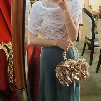 Rose Satin Purse