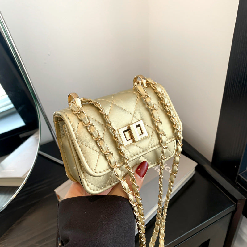 Fashionable Lock-Clasp Chain Bag For Women