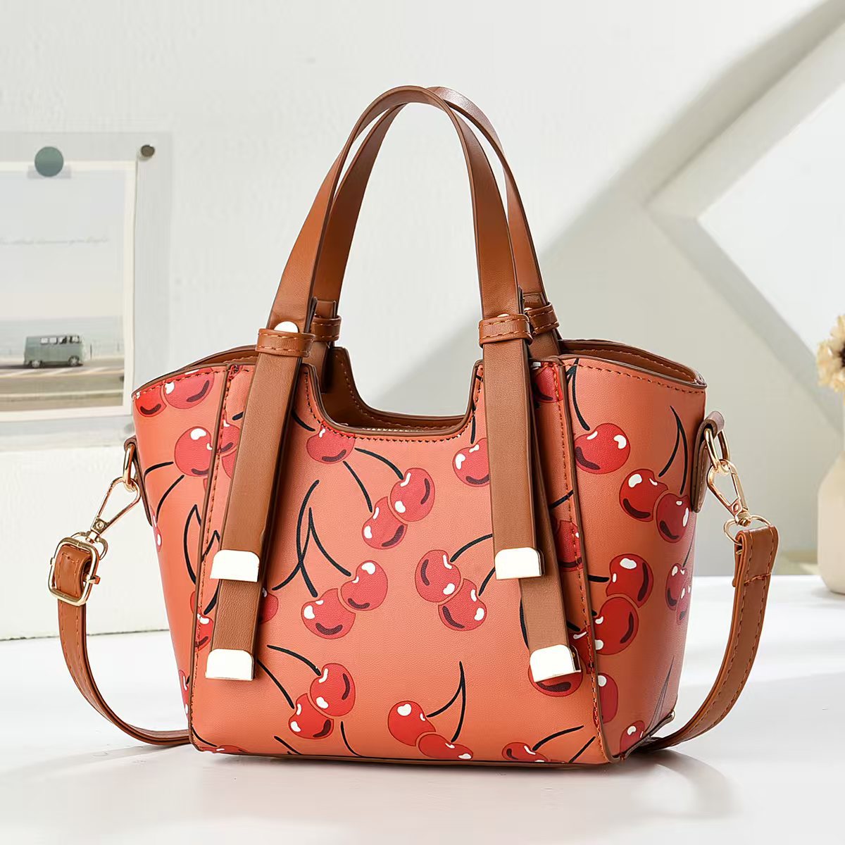 Bag Women's Classic Vegetable Basket Cherry