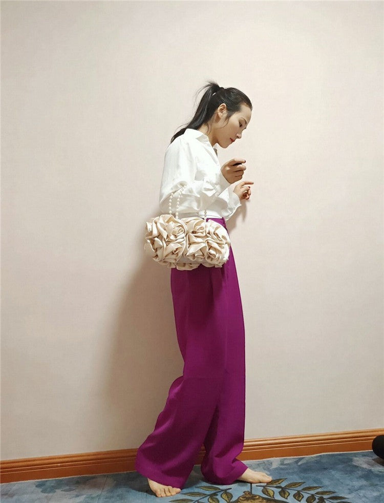 Rose Satin Purse