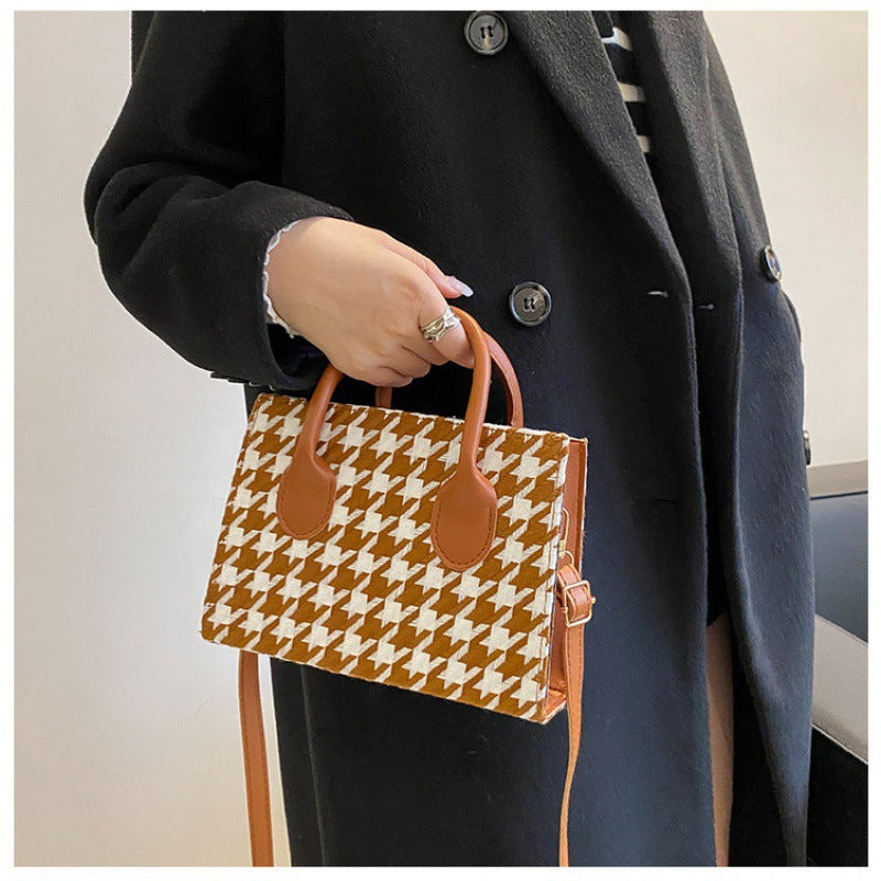 Plaid Handbag Women's Casual Crossbody Bag