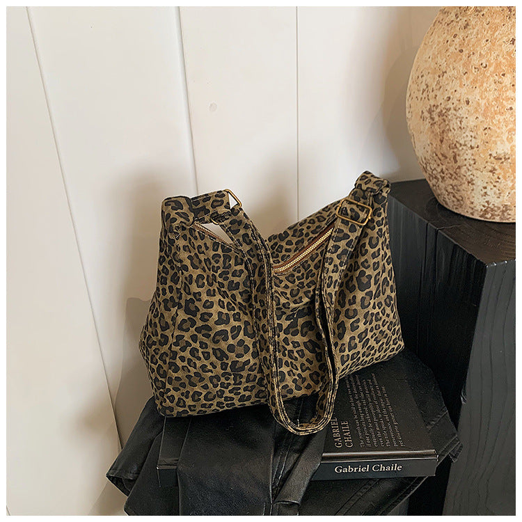 Large Capacity Leopard-Print Shoulder Crossbody Bag