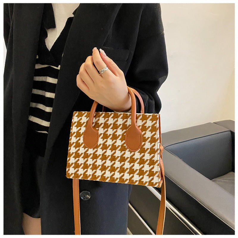 Plaid Handbag Women's Casual Crossbody Bag