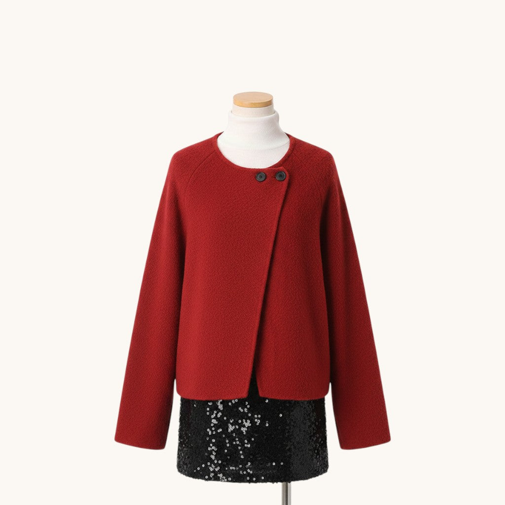 Solid-color Knit Cardigan