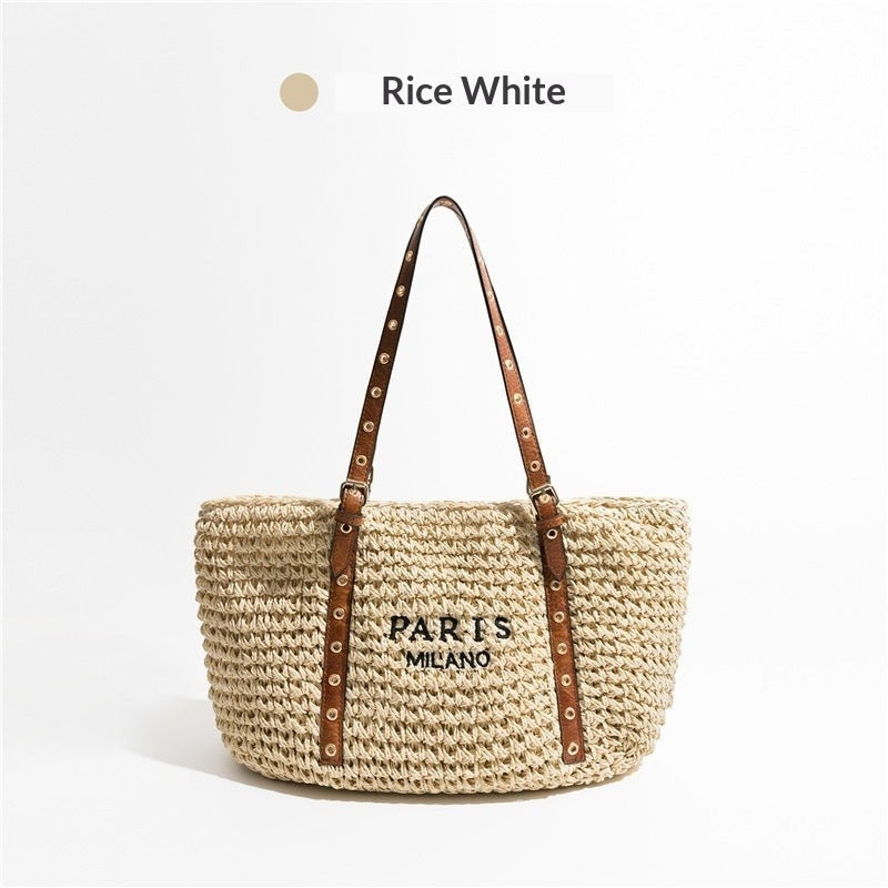 Minimalist Straw Bag