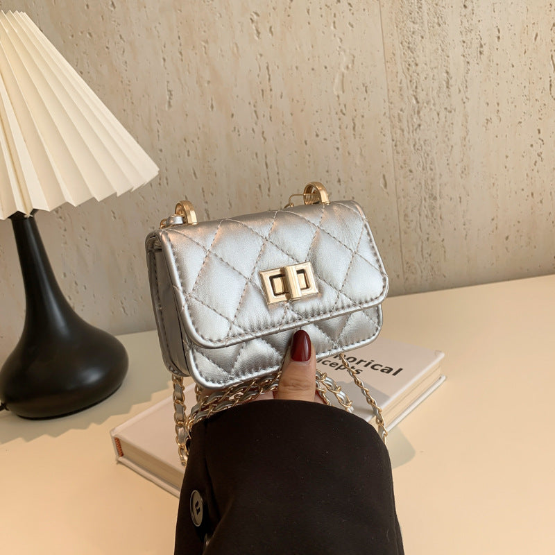 Fashionable Lock-Clasp Chain Bag For Women