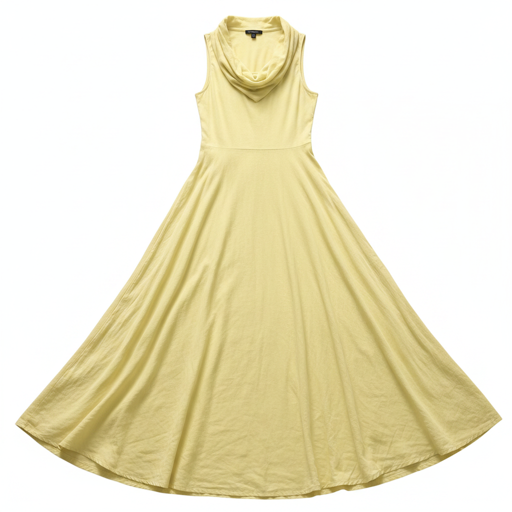 Loose-fitting Sleeveless V-neck Maxi Dress